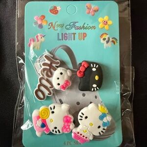 New Hello Kitty Light Up Shoe Charms Set Great for Crocs or Type Shoes